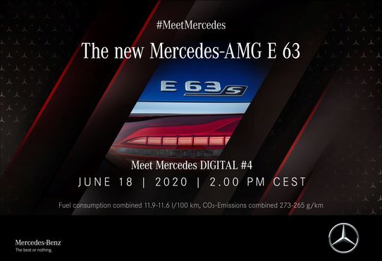 18 июня состоится презентация Mercedes-AMG E 63 4MATIC+ на платформе Meet Mercedes DIGITAL 