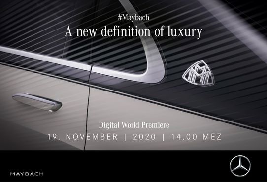 Мировая премьера нового Mercedes-Maybach S-Class состоится 19 ноября, на платформе Meet Mercedes Digital.
